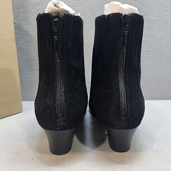 Clarks Teresa Boot Women's Black Leather Ankle Back Zip Size‎ 7 - NIB - Picture 4 of 9